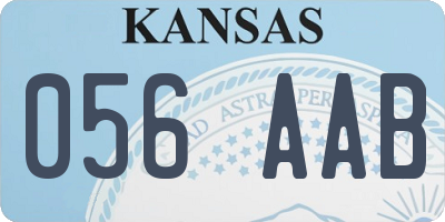 KS license plate 056AAB