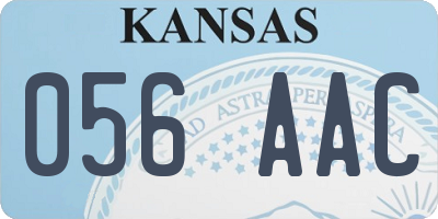 KS license plate 056AAC