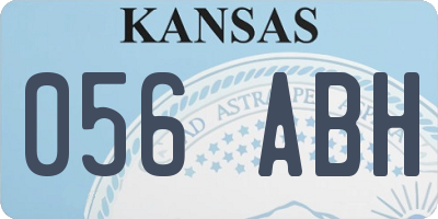 KS license plate 056ABH