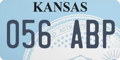 KS license plate 056ABP