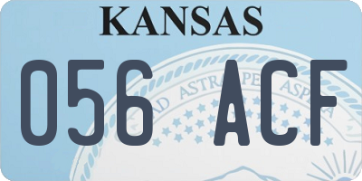 KS license plate 056ACF