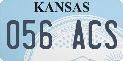 KS license plate 056ACS