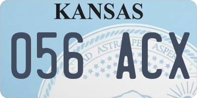 KS license plate 056ACX