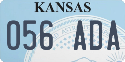 KS license plate 056ADA
