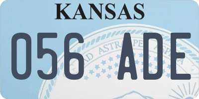 KS license plate 056ADE