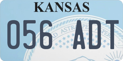KS license plate 056ADT