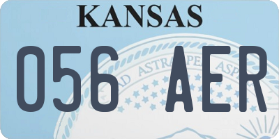 KS license plate 056AER