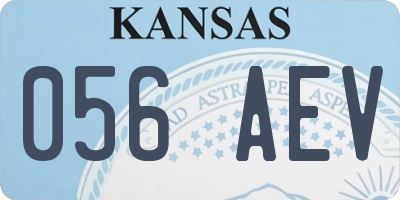 KS license plate 056AEV