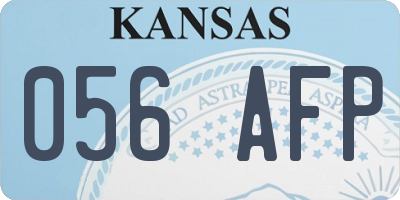 KS license plate 056AFP