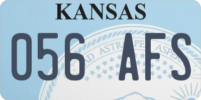 KS license plate 056AFS