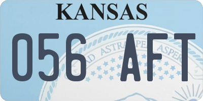 KS license plate 056AFT