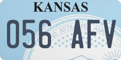 KS license plate 056AFV