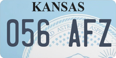 KS license plate 056AFZ