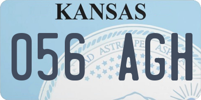 KS license plate 056AGH