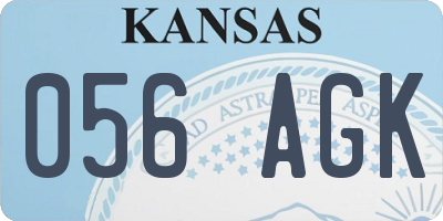 KS license plate 056AGK