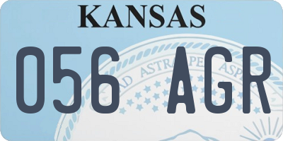 KS license plate 056AGR