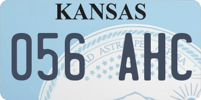 KS license plate 056AHC