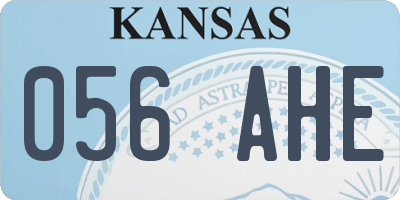 KS license plate 056AHE