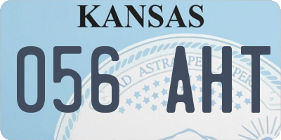 KS license plate 056AHT