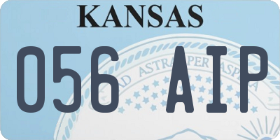 KS license plate 056AIP