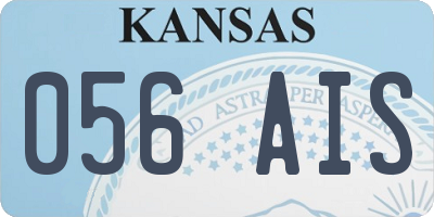 KS license plate 056AIS