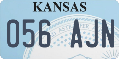 KS license plate 056AJN