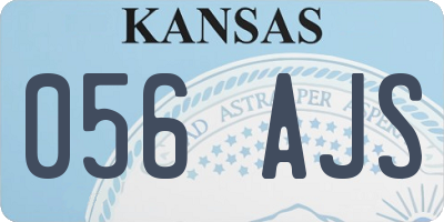 KS license plate 056AJS