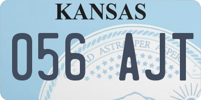 KS license plate 056AJT