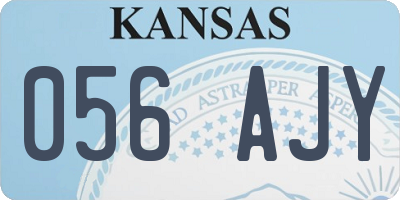 KS license plate 056AJY