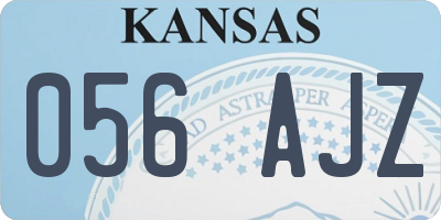 KS license plate 056AJZ