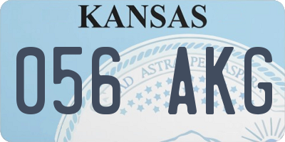 KS license plate 056AKG