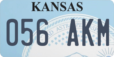 KS license plate 056AKM
