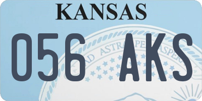 KS license plate 056AKS