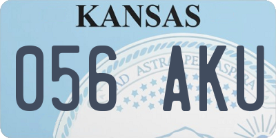 KS license plate 056AKU