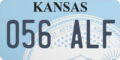 KS license plate 056ALF