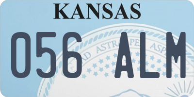 KS license plate 056ALM