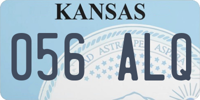 KS license plate 056ALQ