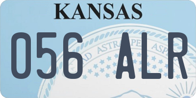 KS license plate 056ALR