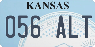 KS license plate 056ALT