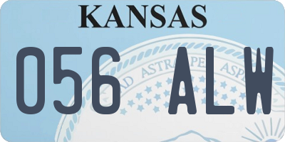 KS license plate 056ALW