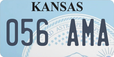 KS license plate 056AMA