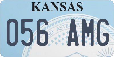 KS license plate 056AMG