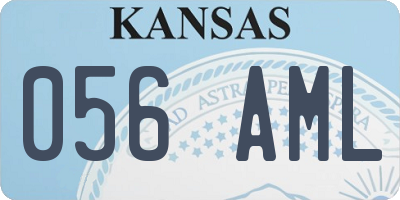 KS license plate 056AML