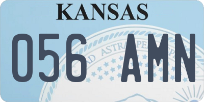 KS license plate 056AMN