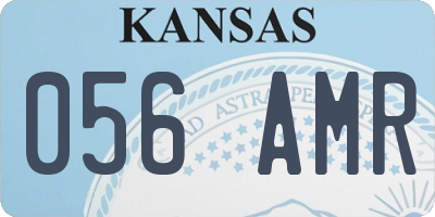 KS license plate 056AMR