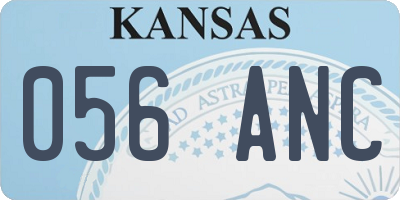 KS license plate 056ANC