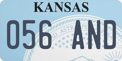 KS license plate 056AND