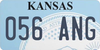 KS license plate 056ANG