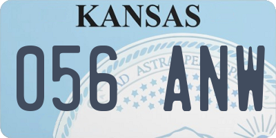 KS license plate 056ANW