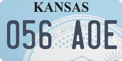 KS license plate 056AOE